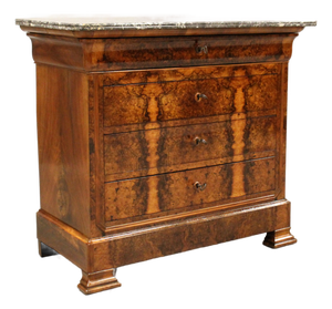 Louis Philippe Chest of Drawers in Walnut, 19th Century