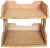 This 2-tiered natural bamboo & woven cane organizer is a stylish and effective way to corral paper, keys, phones, and...