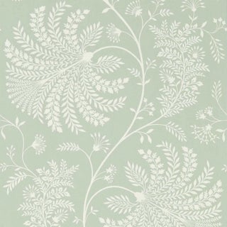 Sanderson Mapperton Wallpaper in Sage/Cream For Sale