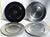 Silver The Bullseye Design Silver Lacquered 14 Inch Charger Plate Set of 4 Original Box For Sale - Image 8 of 15