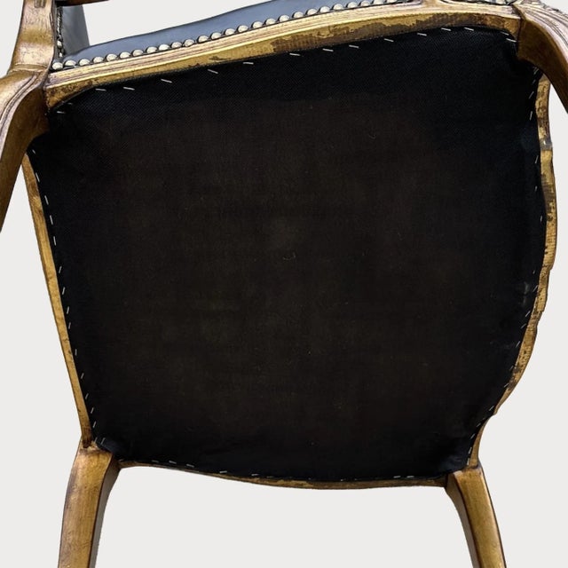 Vintage Chateau d'Ax Louis XV Style Bergère Arm Chair For Sale In New York - Image 6 of 7