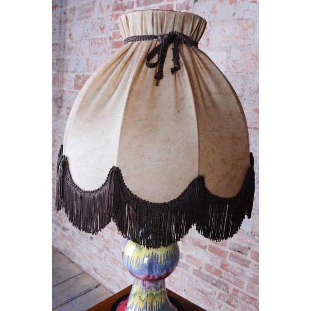 Mid-Century Table Lamp in Chrome, Steel, Ceramic and Textile, Czech, 1960s For Sale - Image 8 of 13