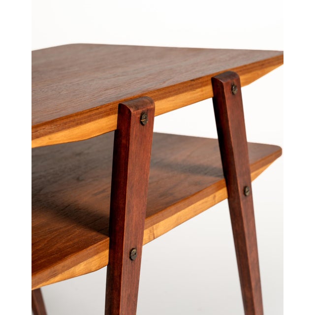 Teak and Mahogany 2-Tier Coffee Table, 1950s For Sale - Image 6 of 8