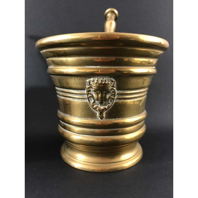 Bronze Mortar with Mascarons, 1900s, Set of 4 For Sale - Image 6 of 18