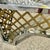 Metal 1970s Hollywood Regency Two-Tone Chrome & Brass "Cloister" Square Cocktail Table Attributed to Mastercraft For Sale - Image 7 of 9
