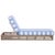 Gillian Chaise Lounge, Heather Tan/Baby Blue Stripe For Sale - Image 11 of 12