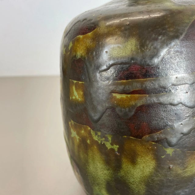 XXL German Ceramic Studio Pottery Vase by Gerhard Liebenthron, 1960s For Sale - Image 9 of 18