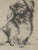 Vintage Framed and Signed Monochrome Etching of Pekingese Dog Seated on Cushion For Sale - Image 4 of 7