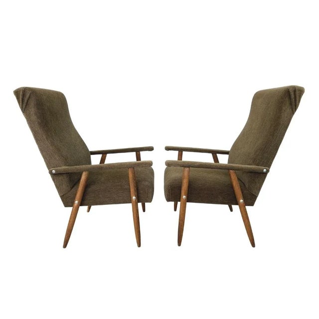 Mid-Century Modern Vintage Scandinavian Armchairs – A Pair For Sale - Image 3 of 12