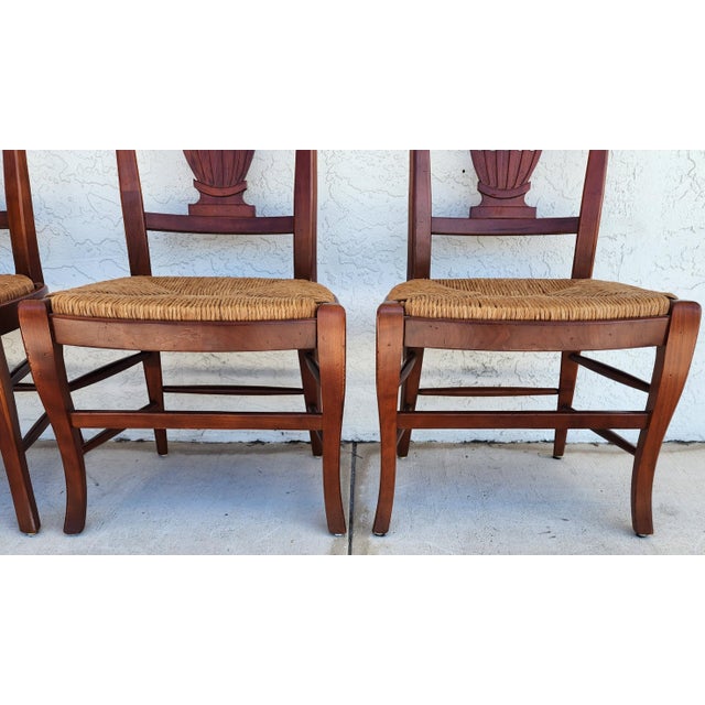 Brown French Country Dining Chairs by Hickory Chair Co Set of 4 For Sale - Image 8 of 17