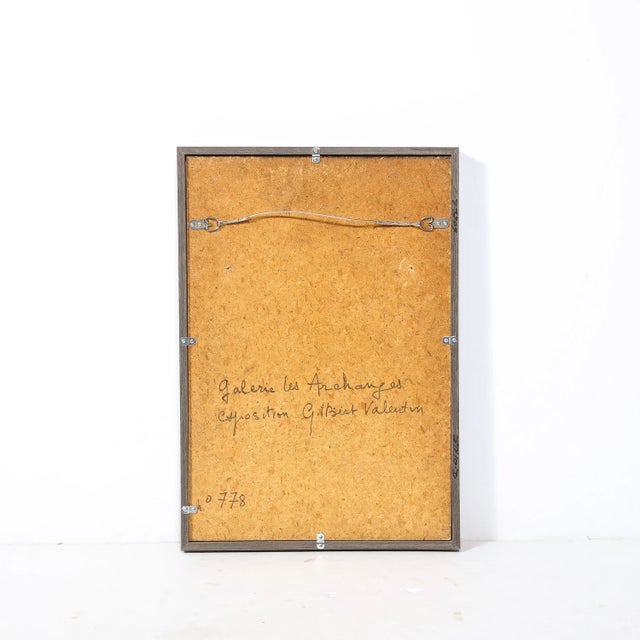 Modernist Ceramic Tile Wall Plaque of Sunflowers Signed Gilbert Valentin For Sale - Image 13 of 13