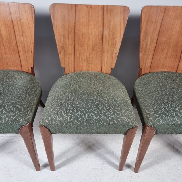 Chairs and Table by Jindřich Halabala for Up Zavody, 1940s, Set of 5 For Sale - Image 13 of 15