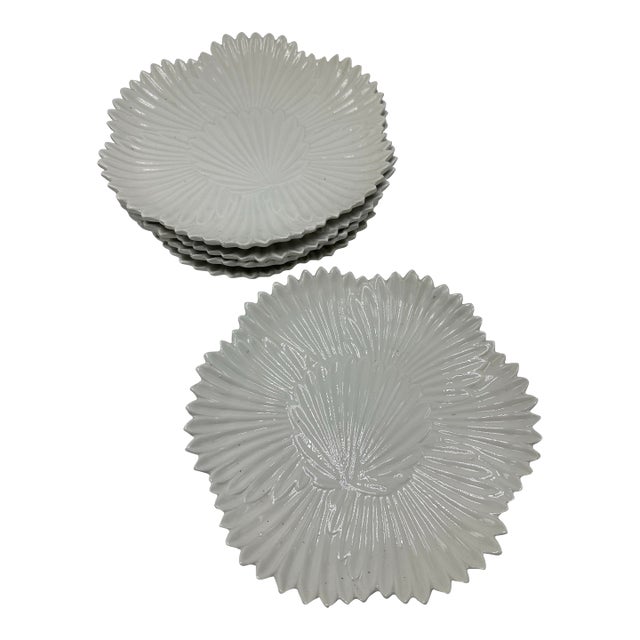 Vintage Set of Palm Beach Style Palm Plates For Sale