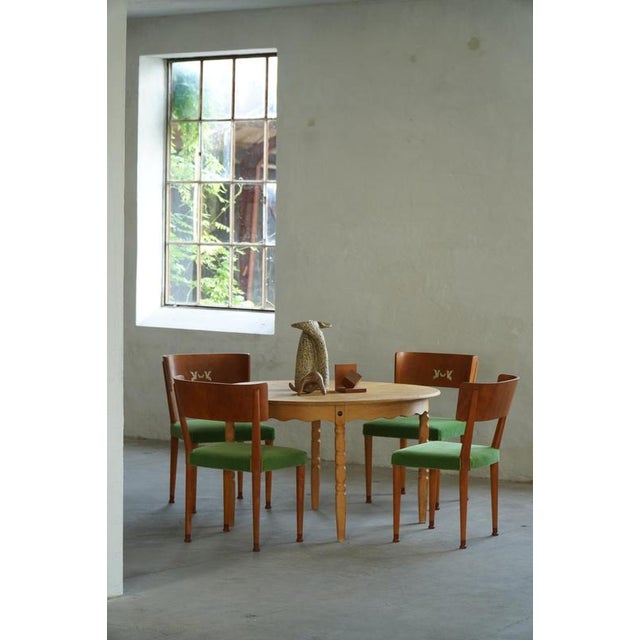 Mid-Century Danish Round Dining Table in Oak with Three Extensions, 1960s For Sale - Image 17 of 18
