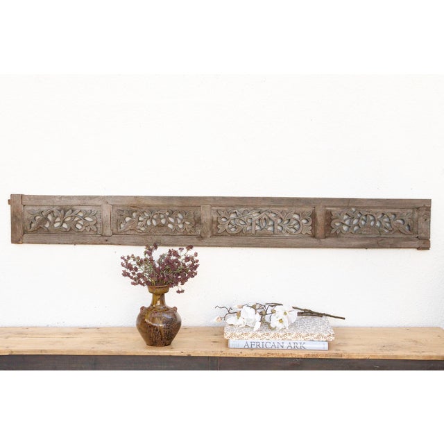 Oxidized Gray Antique Botanical Panel For Sale In Los Angeles - Image 6 of 6