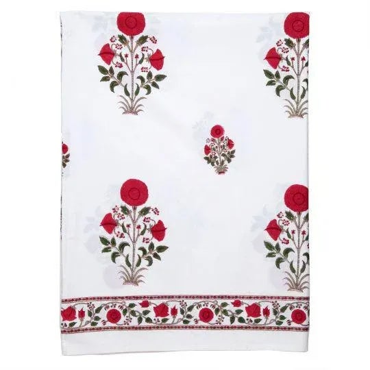 Amaya Twin-XL Bed Red Flat Sheet For Sale - Image 6 of 6