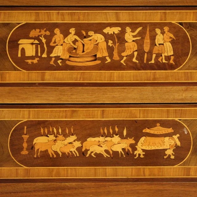 Small Louis XIV Italian Inlaid Commode, 1950s For Sale - Image 11 of 13