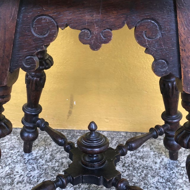 Antique Historicism Turned Stool, Early 20th Century For Sale - Image 9 of 14