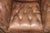 Animal Skin Pair of English Custom Chesterfield Brown Distressed Leather Tufted Club Chairs For Sale - Image 7 of 10