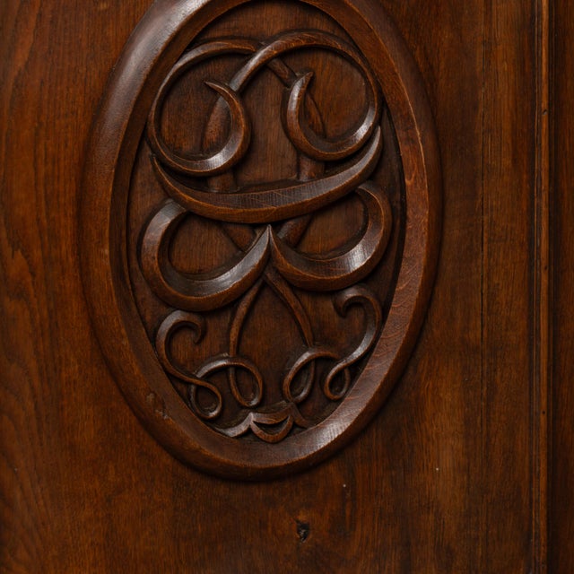 Late 19th Century Large French Oak Bookcase Display Cabinet For Sale - Image 16 of 17