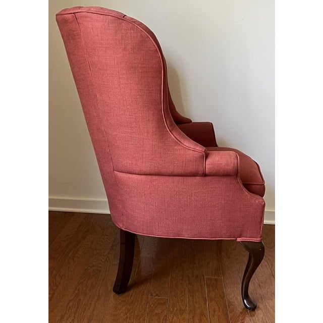 1980s 1980s Channel Back Vintage Upholstered Chair For Sale - Image 5 of 8