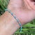 2.34ct Natural Turquoise & Diamond Station Tennis Bracelet in 14k White Gold For Sale In New York - Image 6 of 15
