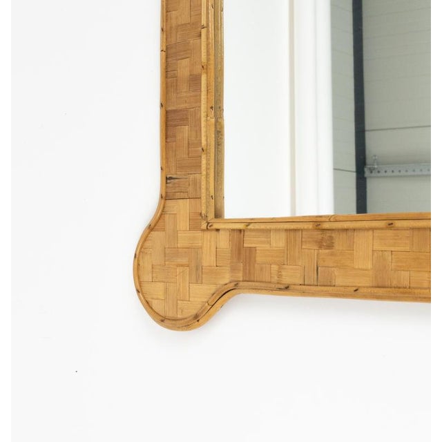 Mid-Century Modern Bamboo and Rattan Wall Mirror, 1970s For Sale - Image 10 of 13