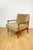 Vintage Wood Lounge Chair with Olive Green Long Pile Upholstery, 1970 For Sale - Image 3 of 13