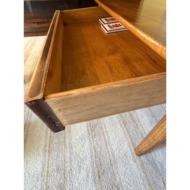 Stanley Mid-Century Modern Style Wood Coffee Table With Drawer and Magazine Shelf For Sale In Charleston - Image 6 of 10
