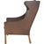 Set of 2204 Wing Chair and Ottoman in Brown Anilin Leather by Børge Mogensen, 2003 For Sale - Image 13 of 18