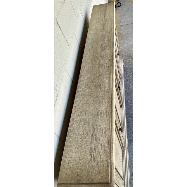 2020s Rustic Antique White Wood Four Door Buffet For Sale - Image 5 of 6