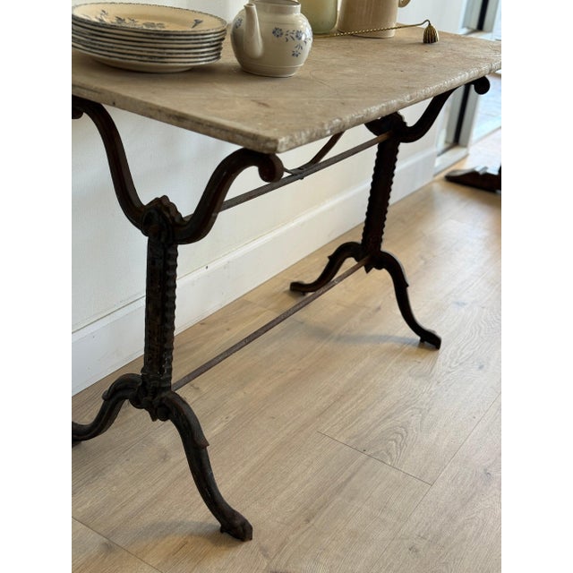 19th Century Antique Marble Bistro/Patio Table For Sale - Image 5 of 5