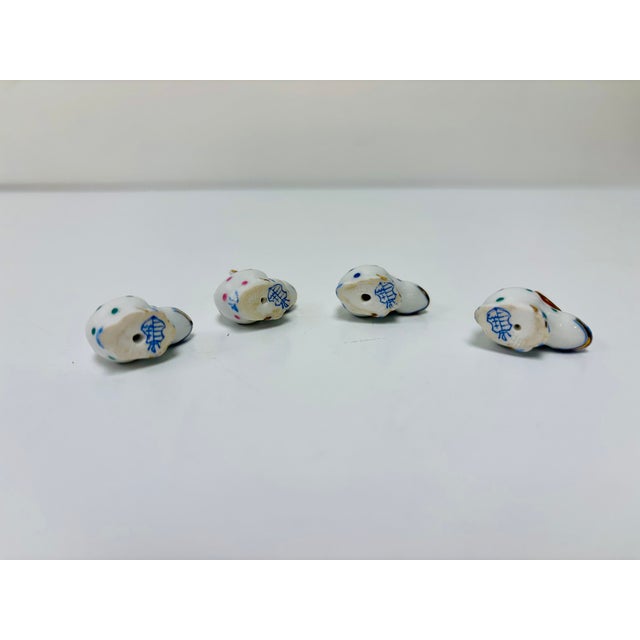White Herend Miniature Polka Dot Porcelain Rabbits - Set of 4 For Sale - Image 8 of 8