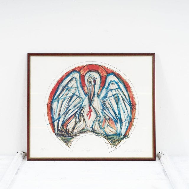 Fiorenzo Gobbo, The Pelican, Art Print, Framed For Sale - Image 8 of 8