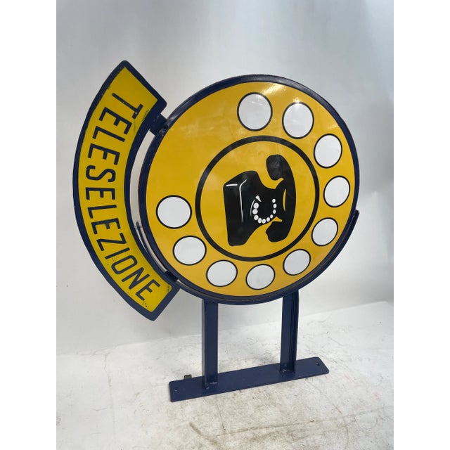 Double-Sided Teleselection Sign in Metal For Sale - Image 5 of 13