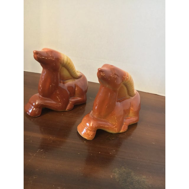 Mid-Century Modern 1960s Mid Century Usa Pottery Gazelle Planter Vases - a Pair For Sale - Image 3 of 10