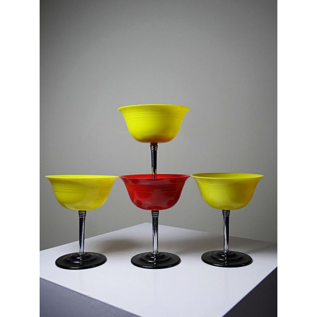 Vintage Art Deco Dessert Bowls from Nudawn & Catalin, Canada, 1930s, Set of 4 For Sale - Image 3 of 10