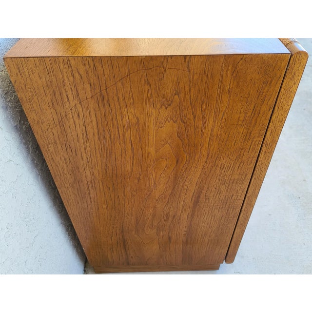 Vintage Founders MCM Dresser With Glass Top & Mirror For Sale - Image 13 of 14