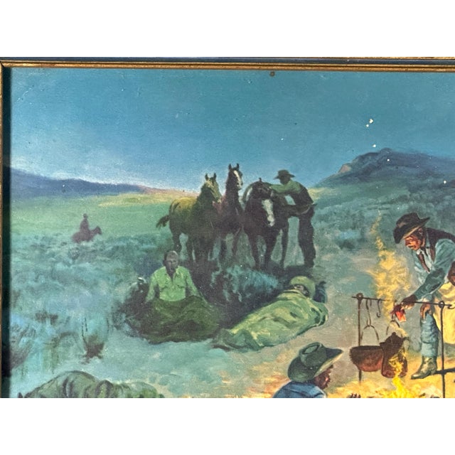 Rare & Original Framed Lithograph, "Western Sunrise" by Charlie Dye for your consideration. The framed print measures...