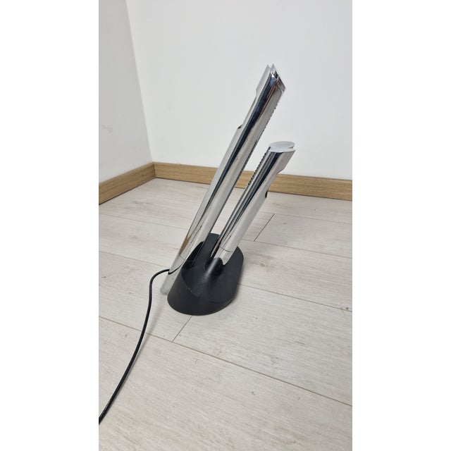 Black Table Lamp Mod T443 in Chrome with Four Lights by Mario Faggian for Lights, 1954 For Sale - Image 8 of 16