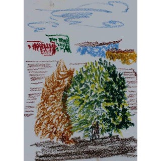 Alfredo Pizzi, Abstract 1 Drawing, Oil Pastel on Canson Paper For Sale