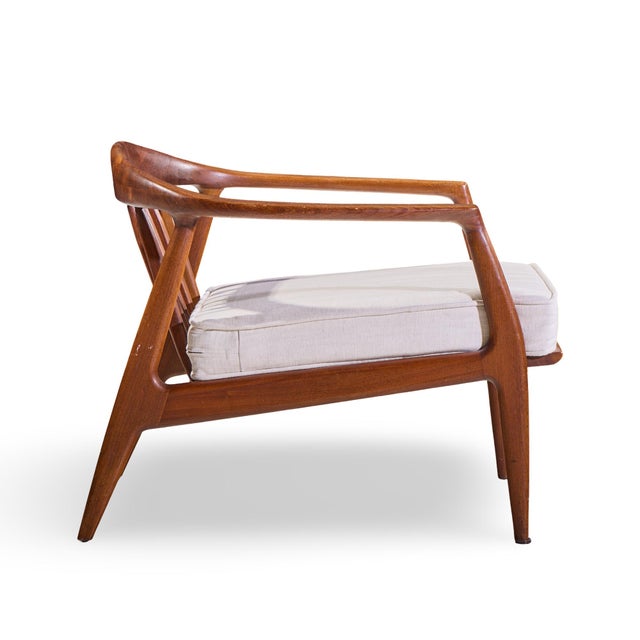 Milo Baughman for Thayer Coggin Mid Century Walnut Horseshoe Lounge Chairs - Pair For Sale - Image 11 of 12