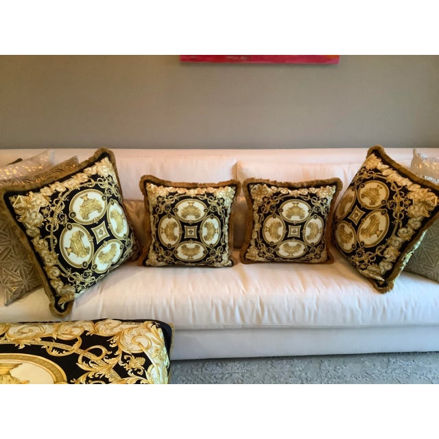 Lion and Urn Versace XL Pillows - a Pair For Sale In New York - Image 6 of 13