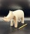 Contemporary Minimalist Matte White Rhino Sculpture – Modern Ceramic Animal Object For Sale - Image 3 of 6