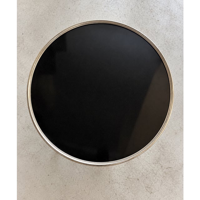Mid-Century Modern Black Marble Top Side Table For Sale - Image 3 of 7