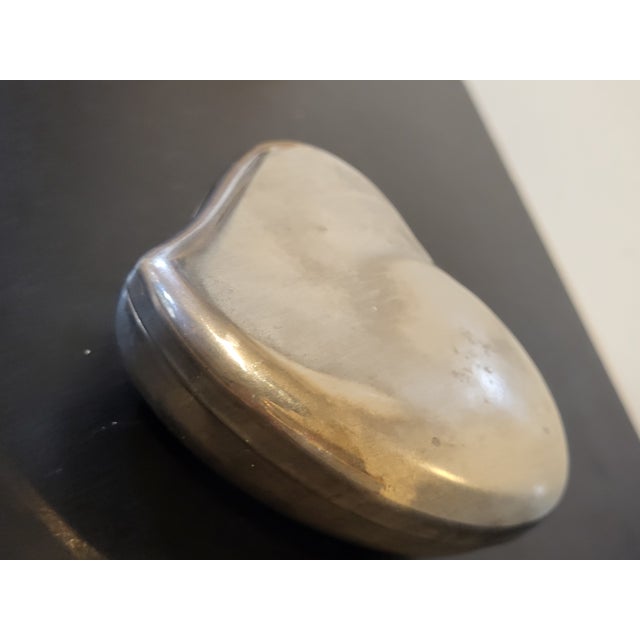 1980s Godinger Heart Shaped Vintage Silver Ring Box For Sale - Image 10 of 12