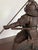 Early 20th Century Japanese Bronze Samurai Warrior Sculpture With Spear, Early 20th Century For Sale - Image 5 of 16