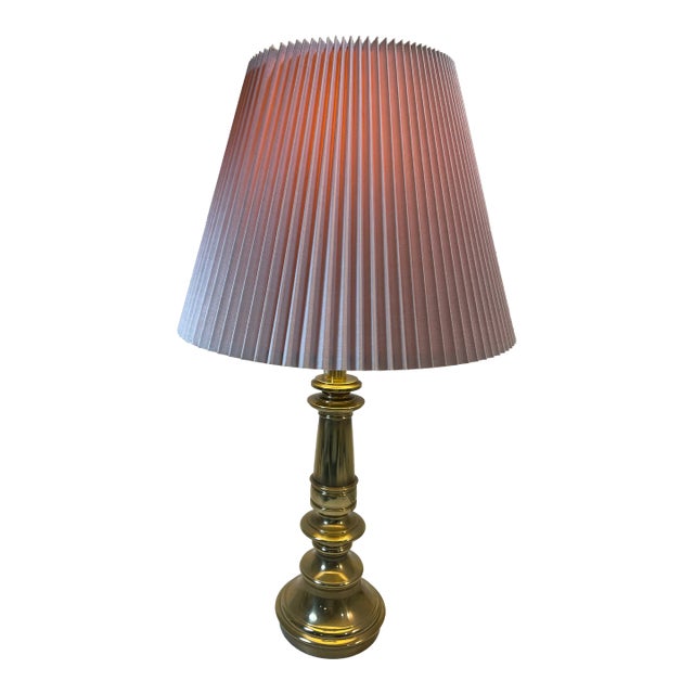 Vintage Stiffel Sold Brass Table Lamp - MCM - Hollywood Regency For Sale