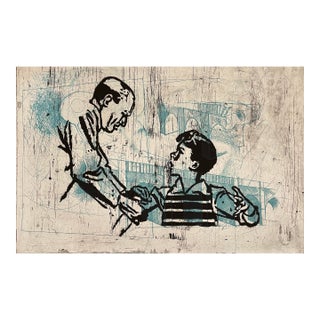 1990s Two Sides Lost Figural Etching For Sale