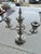 Beautiful and detailed candelabras with twisted candle holders, nice flame finial removable cap. Three removable bobeches...